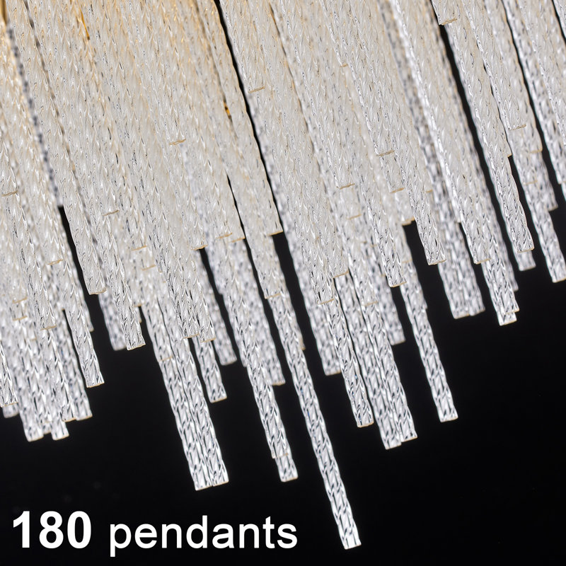 Icicle Modern Crystal Tree Branch Chandelier, Gold, D24", 18.5" H x 24" W x 24" D, Gold