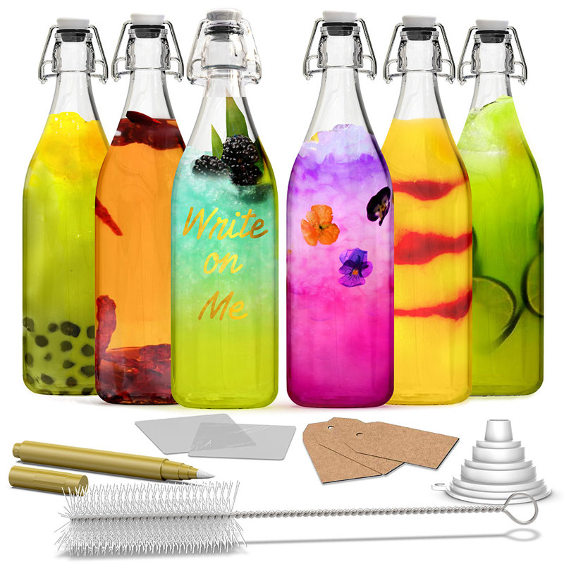  Ensemble de bouteilles en verre 33 oz (33 pièces)