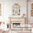 24“x*36" French Country Round Vanity Mirror, Cream & Gold Bow Framed Mirror for Nursery-830881201-827418199