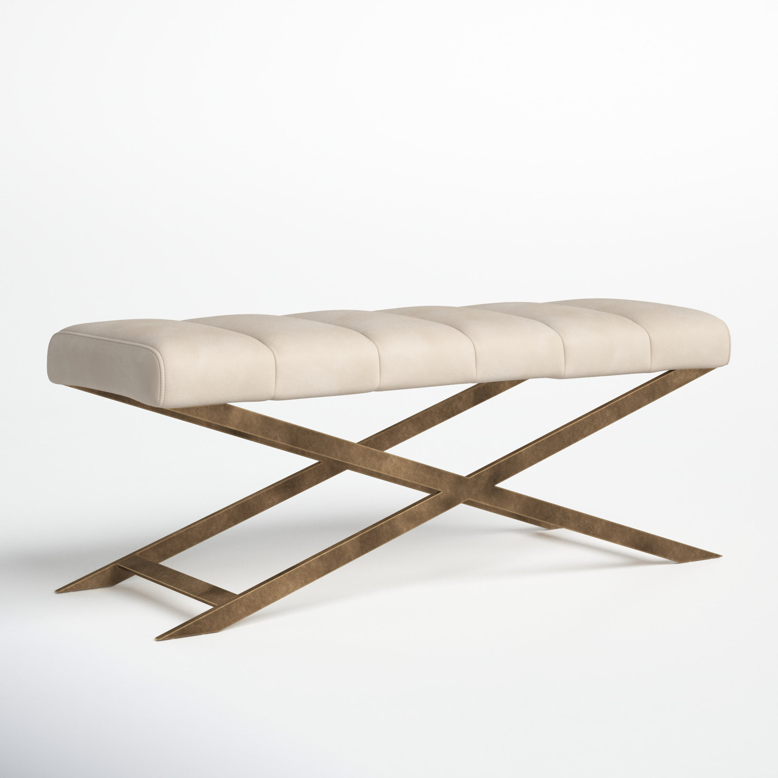 Madigan Bench, Cream Performance Basketweave