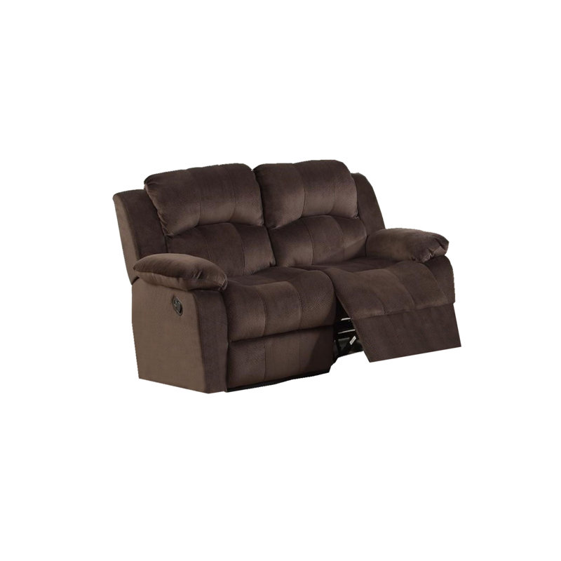 Kaci-Elle 61" Pillow top Arm Reclining Loveseat, Brown