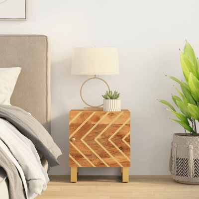 Hawkins 163cm W Solid Wood Bedside Table