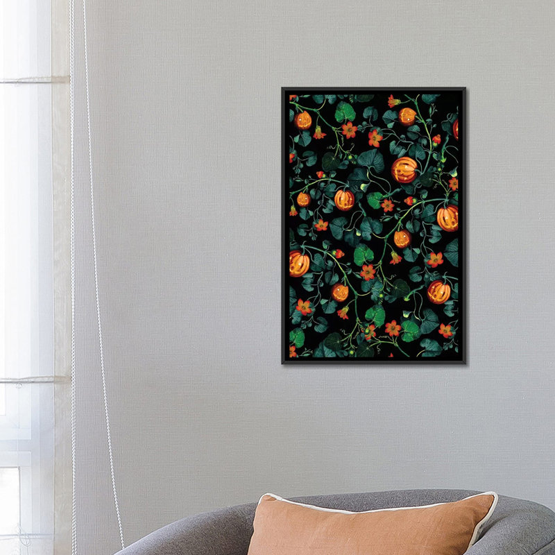 « halloween » par burcu korkmazyurek, impression sur toile tendue, H 26 po x l 18 po x P 1,5 po, Toile avec cadre noir