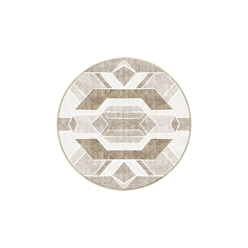 Tramiya Hand Loomed Washable Abstract Indoor Rug, Round 3'
