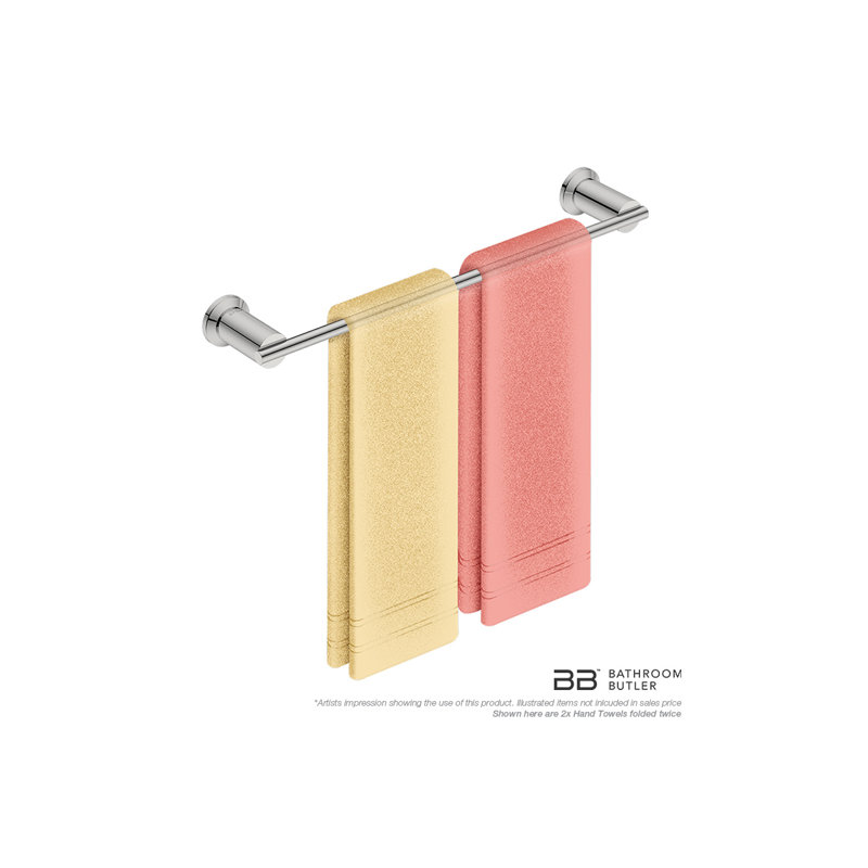 17.75'' Polished Stainless Steel Wall Mounted Towel Bar