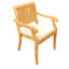 2 Seats 3 Pcs Grade-A Teak Wood Dining Set: 36" Square Table And 2 Arbor Stacking Arm Chairs #11AB0802-1816918796