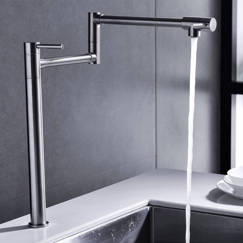 AWZTOO Kitchen Faucet, Brushed Nickel