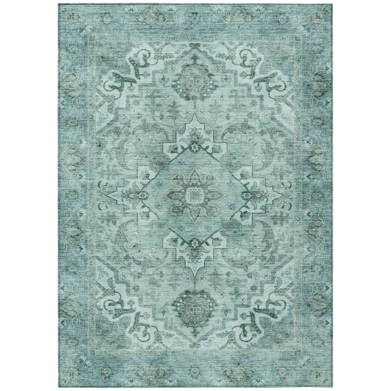Machine Washable Indoor/Outdoor Oden ACN2164 Global Rug, Rectangle 10' x 14'