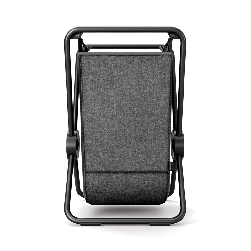simplehuman single x-frame laundry hamper, chrome, 75.00" H x 49.30" W x 41.80" D, Black