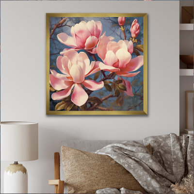 " Pink White Magnolias Elegance Landscape "