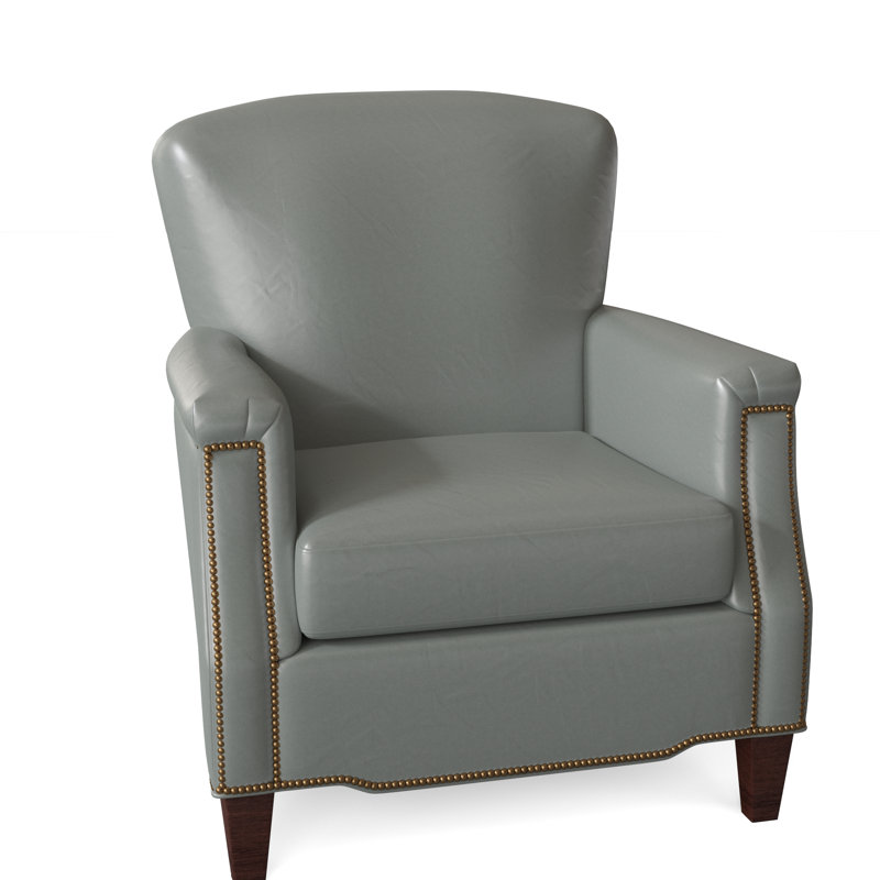 Vincent Armchair, Mahogany, French Natural, Anilina Hunter Genuine Leather