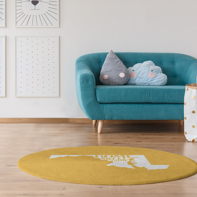 Chenille Indoor Rug, Round 5'