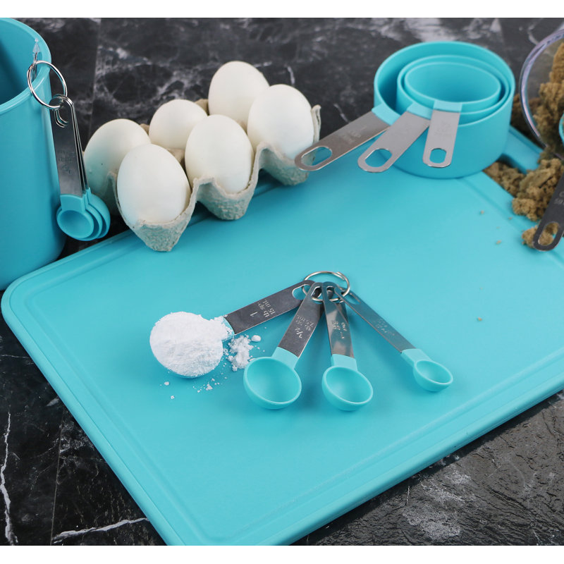 Reston Lloyd 8 -Piece Plastic Measuring Cup, Turquoise