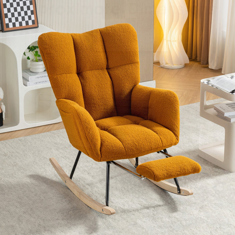 Chaise berçante Teddy, Rose, Rose