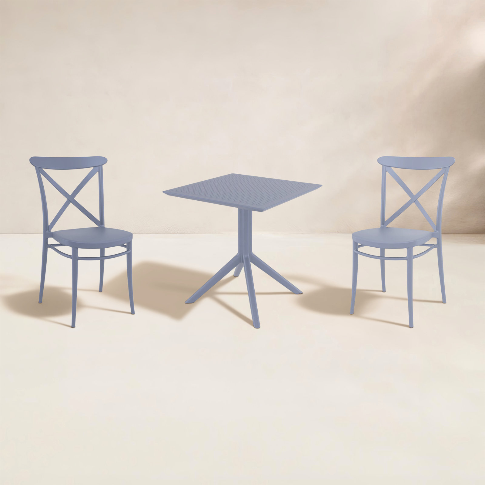 Farrah 28" Patio Bistro Set, Dark Gray