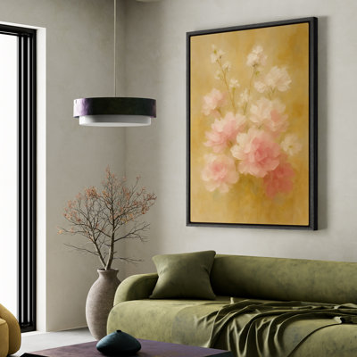 Art mural encadré, impressions murales florales pour chambre à coucher - 16 po x 24 po, 24 po