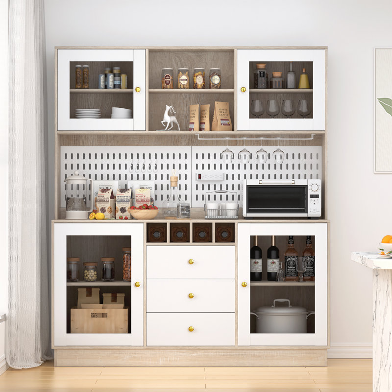 Garde-manger l 63 po Arbela, Brun / blanc
