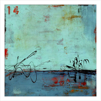 Blue Bay Marina II by Mauro Wood Framed Wall Art Print