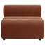 Fauteuil sans accoudoirs Byrne en velours rouille