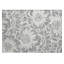 Tapis intérieur lavable antidérapant floral gris et ivoire 2 pi x 3 pi