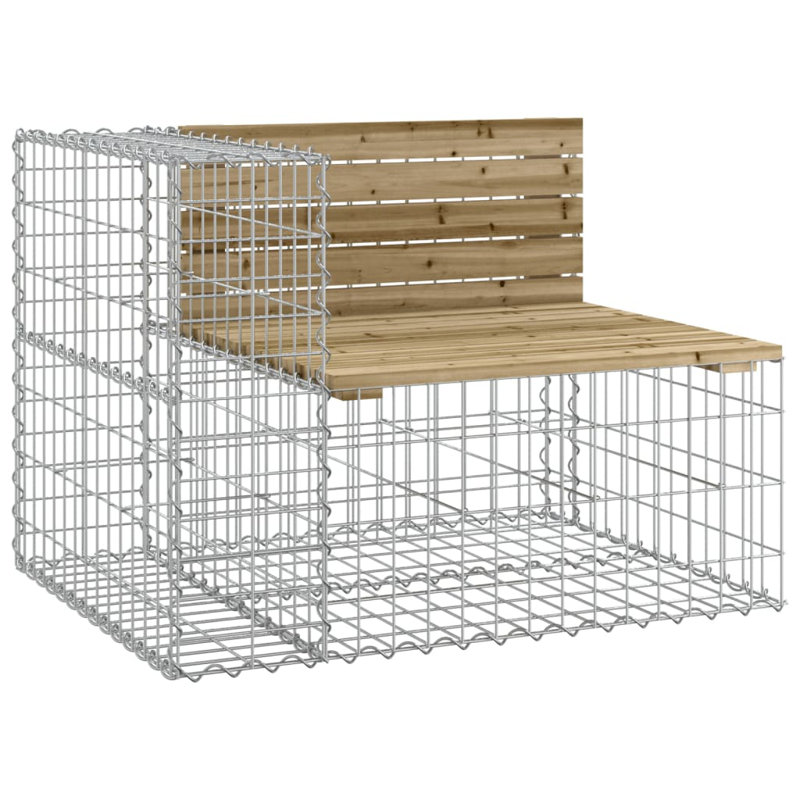 Braeson Steel Outdoor Bench, Wood Douglas, 65.5 cm H x 92 cm W x 71 cm D