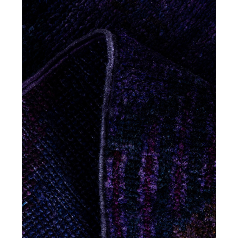 Overdyed One-of-a-Kind 2' 6" X 6' 4" Hand Knotted Area Rug
