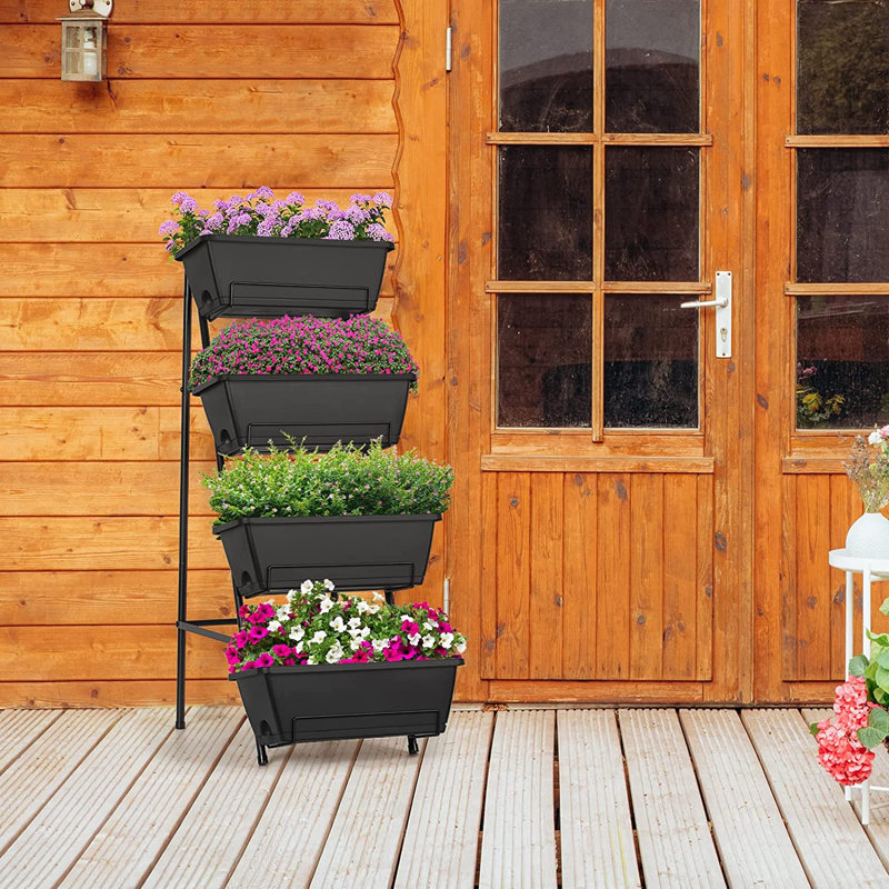 Jardin vertical en plastique ABS, H 41,5 po x l 16,8 po x P 18,3 po, Noir