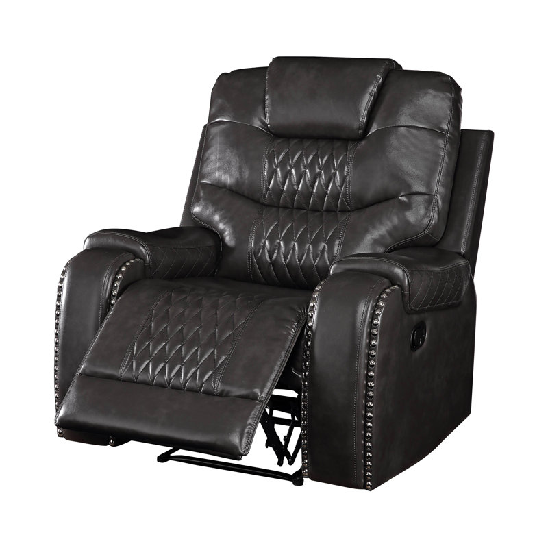 Fauteuil inclinable 42 po, Similicuir magnétite