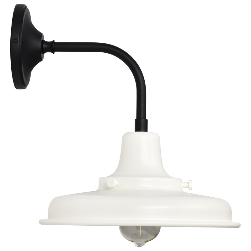 Ander Morris - Lanterne d'extérieur, H 13,38 po x l 12 po x P 13,55 po, Noir, Blanc