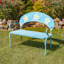 Banc de jardin en fer Charleston 1940 avec détails floraux-1962794944