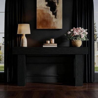 Wooden Console Table, Sofa Side Table, Living Room Table Rectangular Sofa Table Behind The Couch