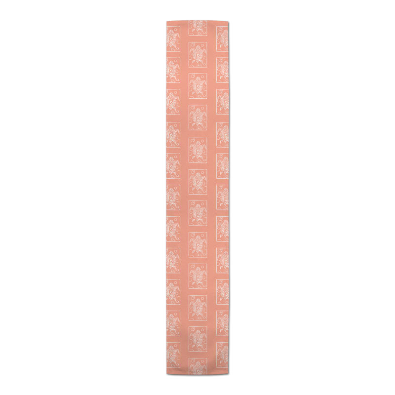 Chemin de table gris, 72 po x 16 po, 1, Orange