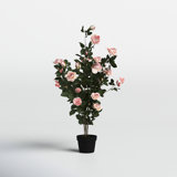 45" Artificial Rose Plant in Pot