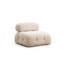 Élégant canapé 3 places, couleur crème, 114,2 po x 37,4 po x 29,5 po | Structure en bois de hêtre et en carton, tissu 100% polyester | Mousse 28 28 po pour un confort moelleux, dossier et accoudoirs amovibles, design scandinave pour les salons modernes-918114886