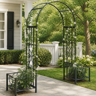 81 in. H x 82.75 in. W Steel Arched Trellis