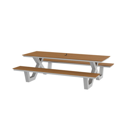 Vienna 10 - Person Patio Dining Set with Rectangular Table