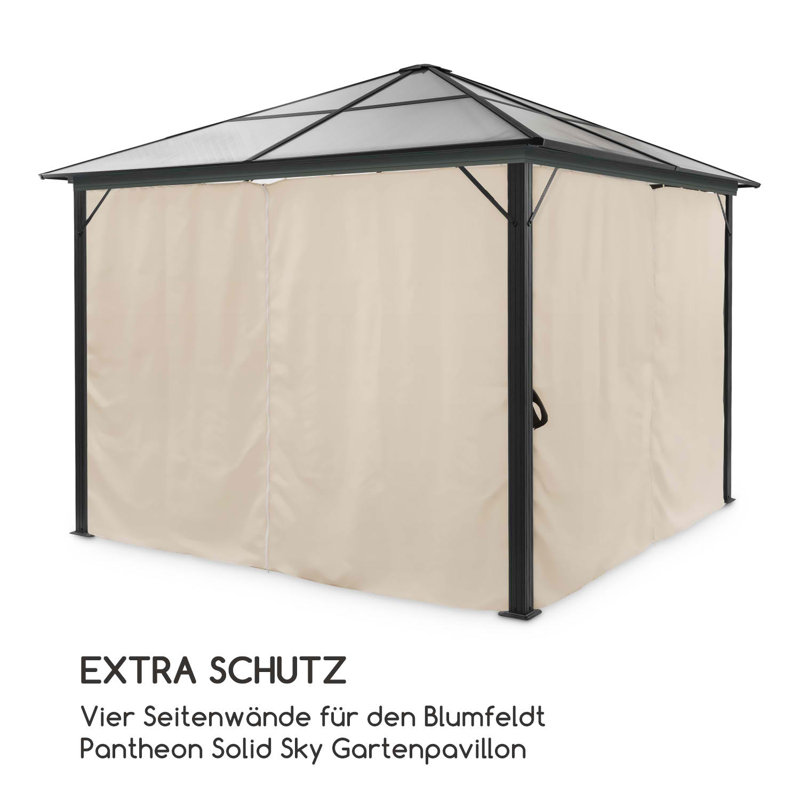 Blumfeldt Beige Polyester Side Wall for Gazebo