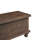 54" Brown Solid Wood Medallion Storage Ottoman