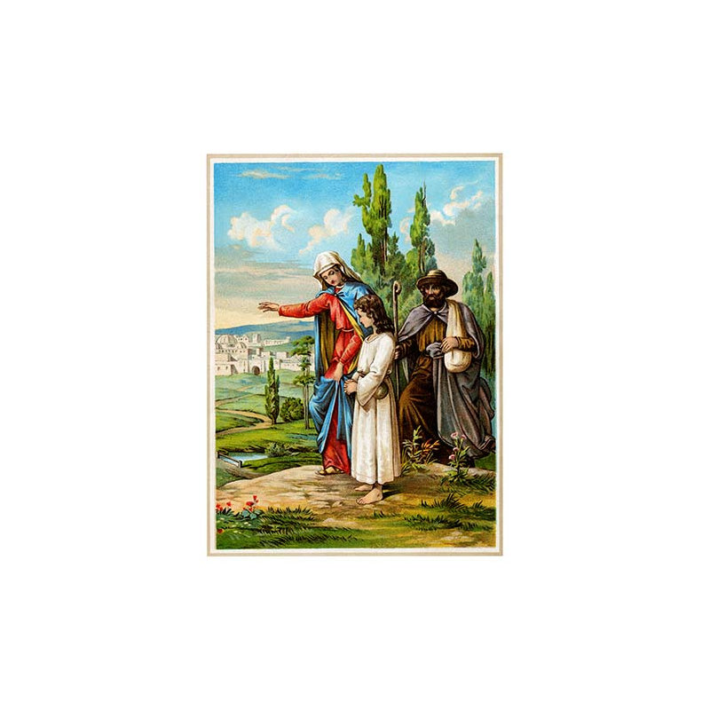 Mary teaching jesus-impression d’art graphique, H 30 po x l 20 po