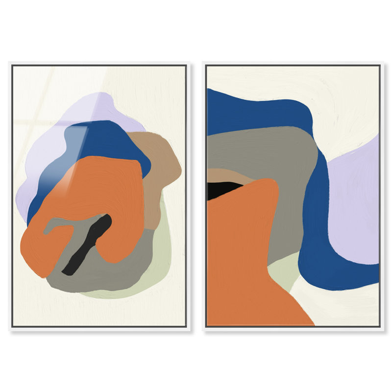Together Set High-Gloss Frameless Acrylic Glass Wall Art Abstract Print by Oliver Gal, Ready to Hang, 10 x 15, 17"H x 25"W