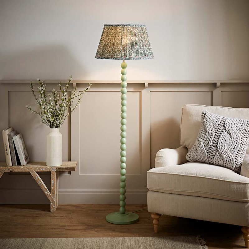 Accardi 150cm Matte Traditional Floor Lamp, Green, No