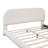 Teddy Fleece Queen Size Upholstered Platform Bed With Thick Fabric, Solid Frame And Stylish Curve-Shaped Design, Beige