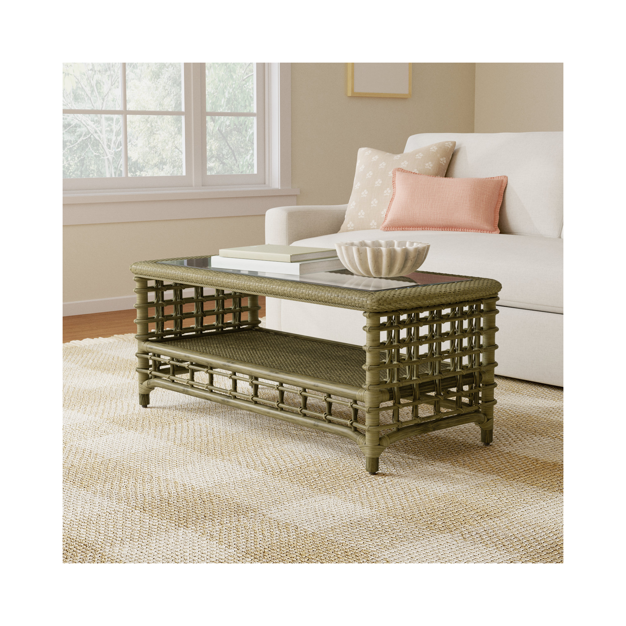Luca Coffee Table, Brass
