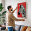 Zebra Portrait Modern - Wrapped Canvas-828708105-828708108