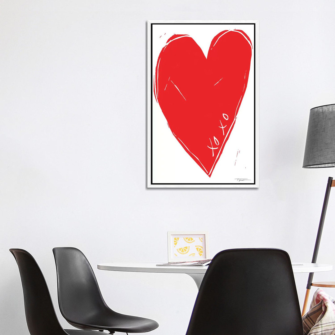 XOXO Heart von Statement Goods - Galerie-verpackte Leinwand Giclée auf Leinwand