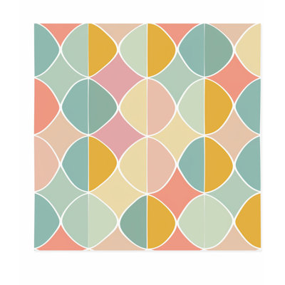Abstrait rétro des années 70, motif hippie II, reproduction d'art non encadrée