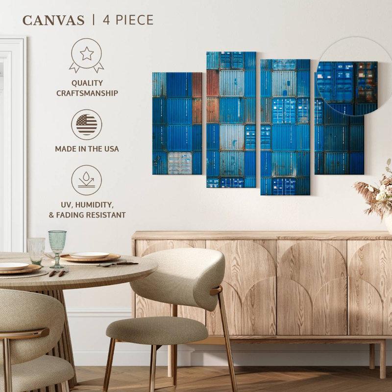 Avery Blue Cargo Containers, 78'' H X 75'' W