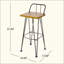 Tabouret industriel en bois et en métal
