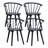 Majidah Solid Wood Arm Chair in Black
