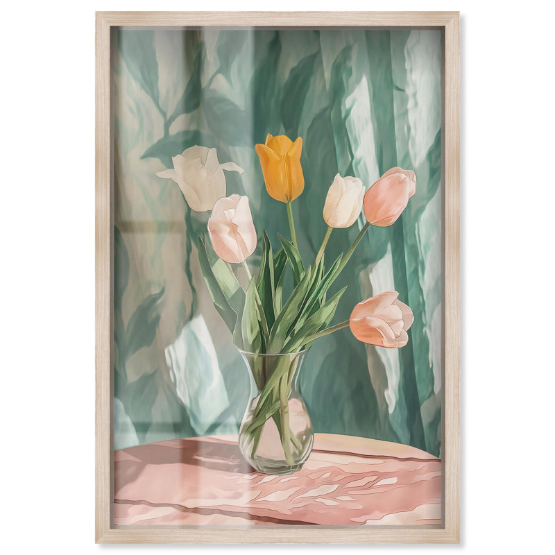 Décoration florale de table à fleurs, Crème, crème, H 55 po x l 37 po